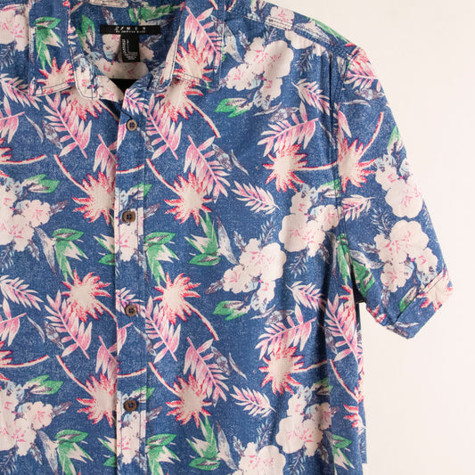Camisa hawaiana azul (L) 21MEN