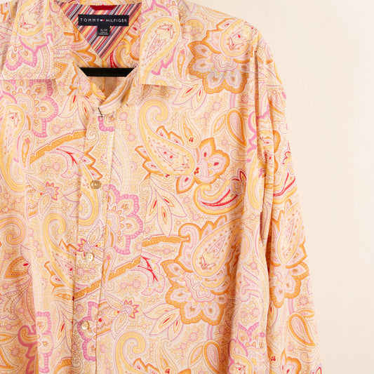 Camisa estampada amarillo (XL) Tommy Hilfiger