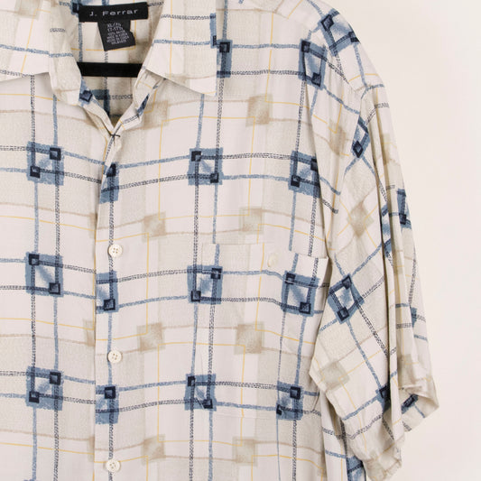 Camisa estampada beige (XL) J. Ferrar