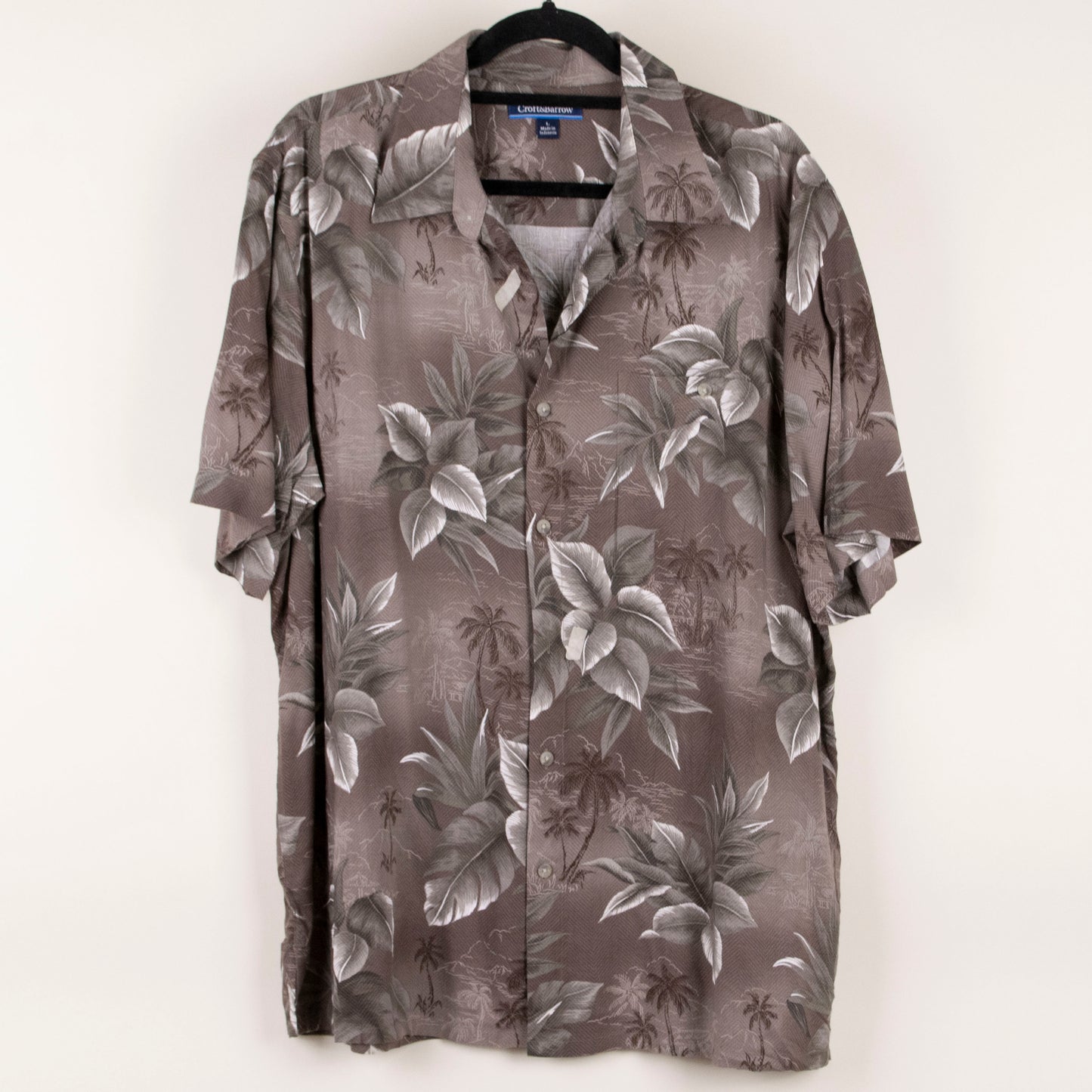 Camisa hawaiana café (L) Croft&Barrow