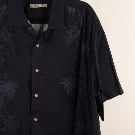 Camisa hawaiana negro (XL) Batik Bay
