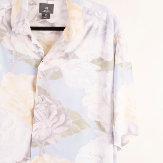 Camisa estampada azul (L) H&M