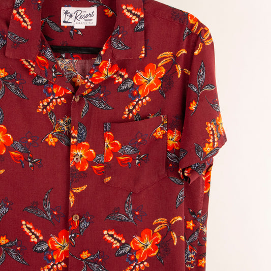 Camisa hawaiana rojo (S) Aéropostale