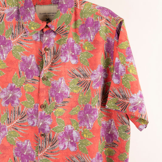 Camisa hawaiana naranja (L) Island Republic