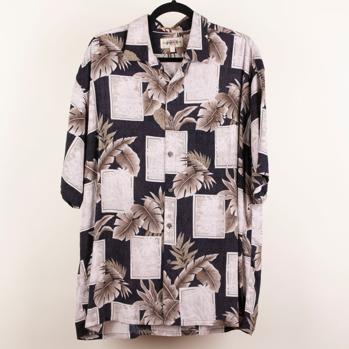 Camisa hawaiana negro (XL) Campia