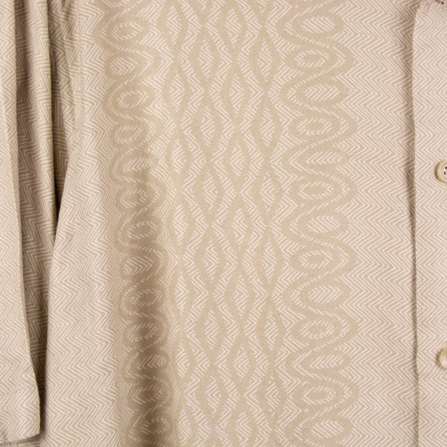 Camisa estampada beige (M) George