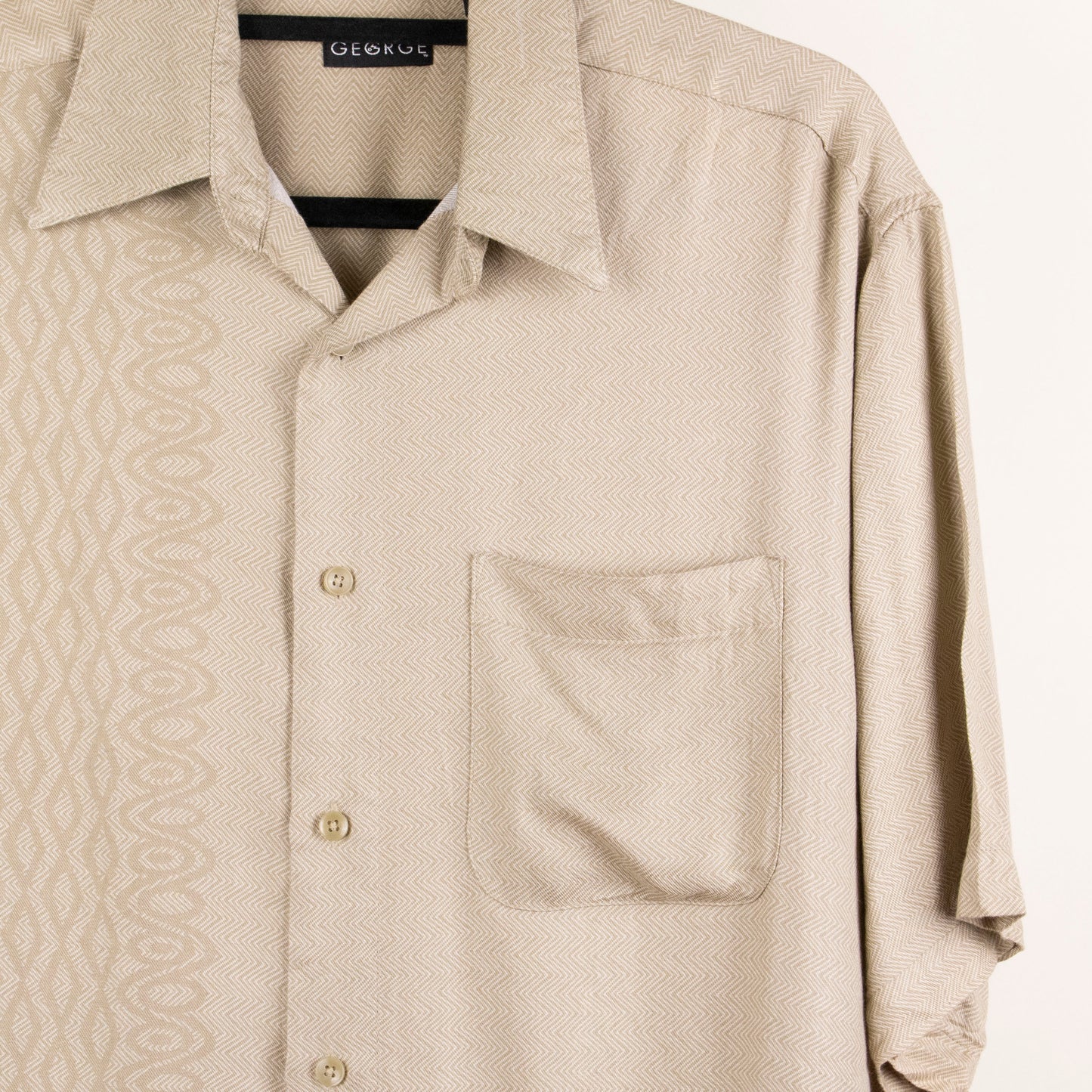 Camisa estampada beige (M) George