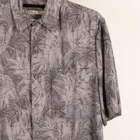 Camisa hawaiana gris (S) Batik Bay