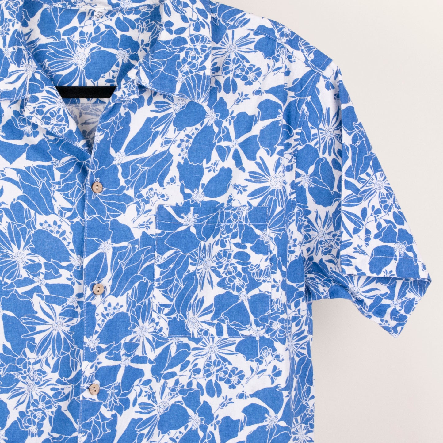 Camisa hawaiana azul (M) Coofandy