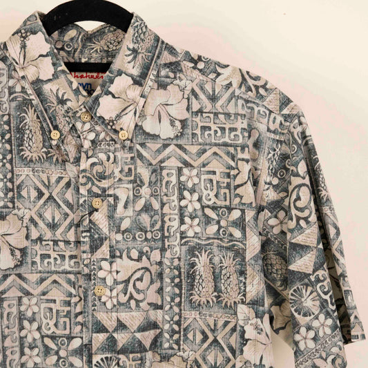 Camisa Hawaiana Gris (M) Reyn Spooner