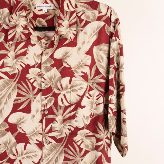 Camisa hawaiana rojo (XL) Pierre Cardin
