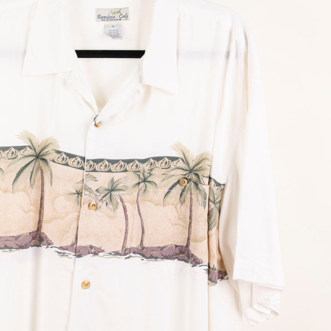 Camisa hawaiana blanca (XL) Bamboo Cay