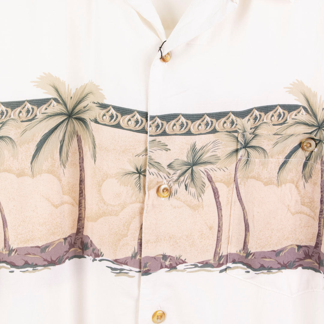 Camisa hawaiana blanca (XL) Bamboo Cay