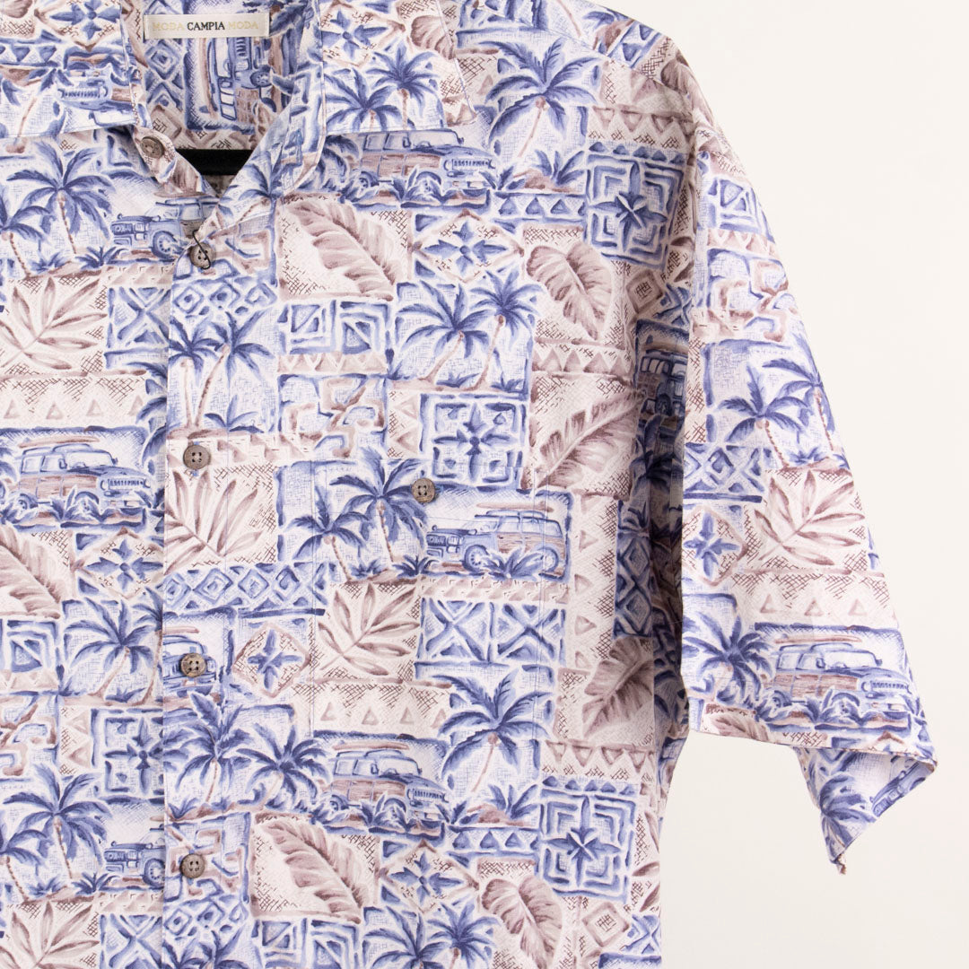Camisa hawaiana azul (M) Campia