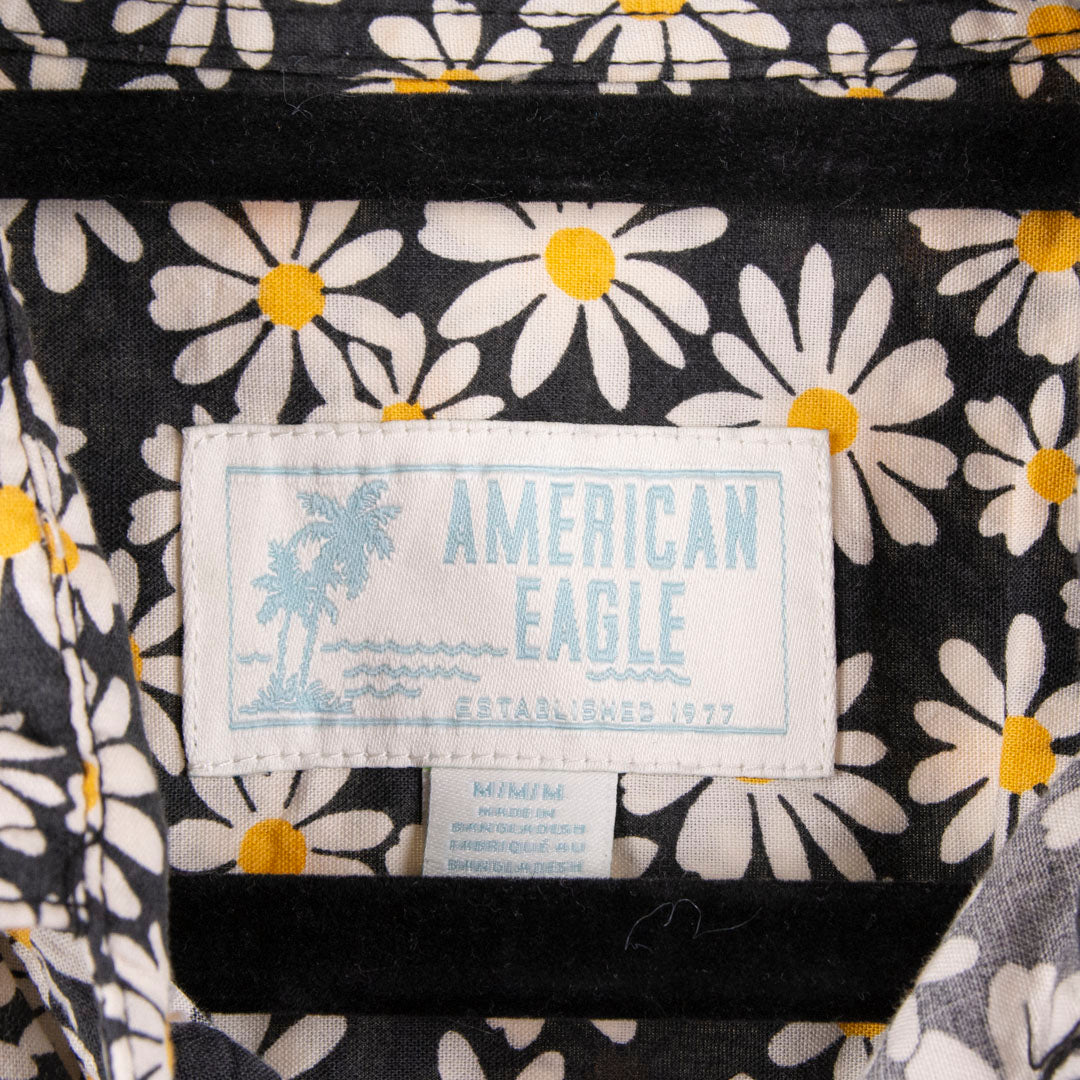Camisa estampada negro (M) American Eagle