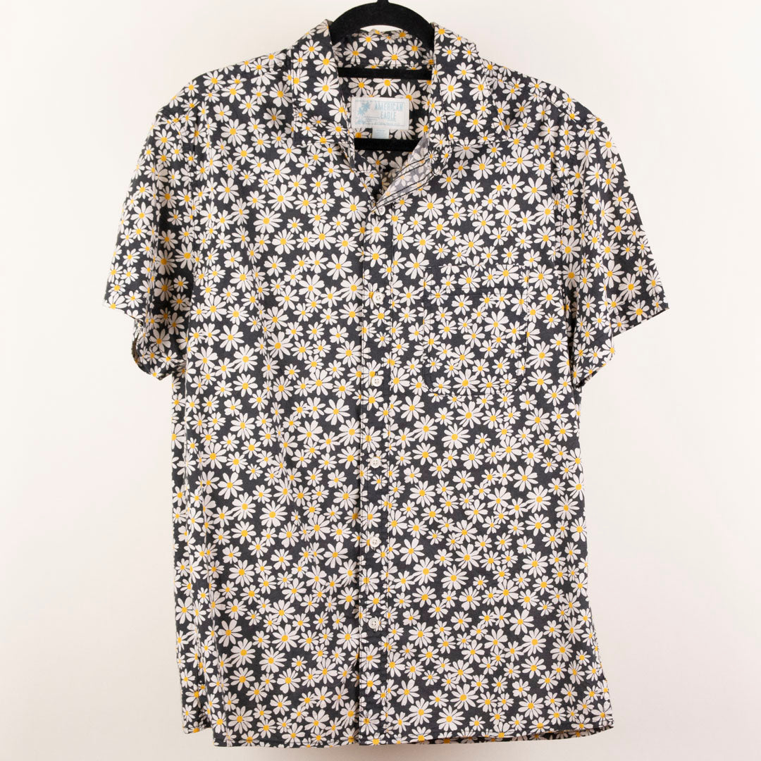 Camisa estampada negro (M) American Eagle