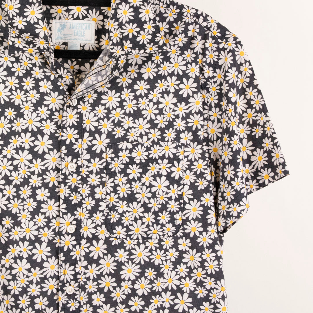Camisa estampada negro (M) American Eagle