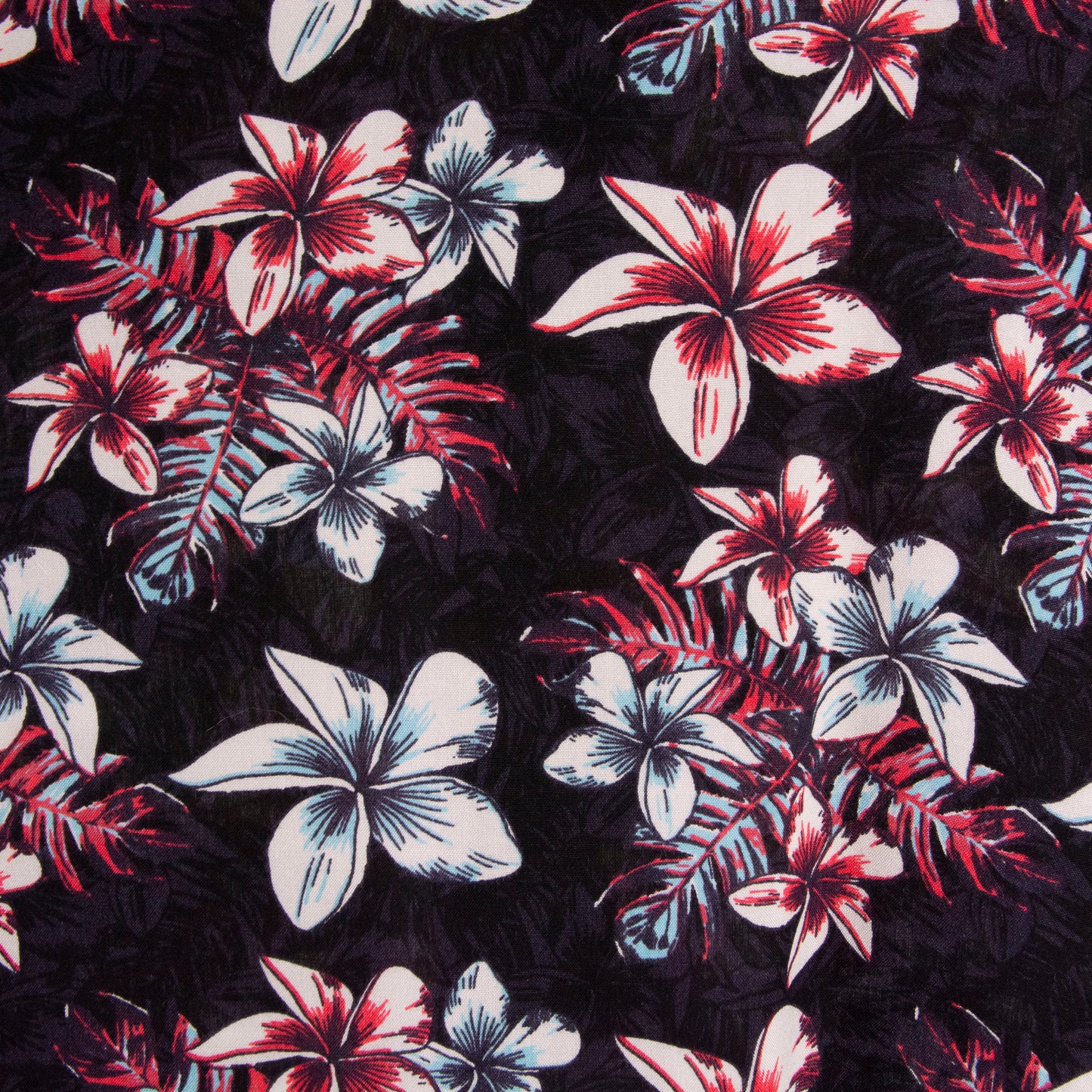 Camisa hawaiana negro (M) Johnny Cotton