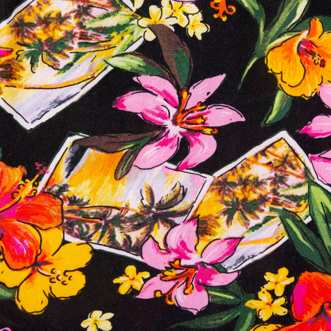 Camisa hawaiana negro (S) George