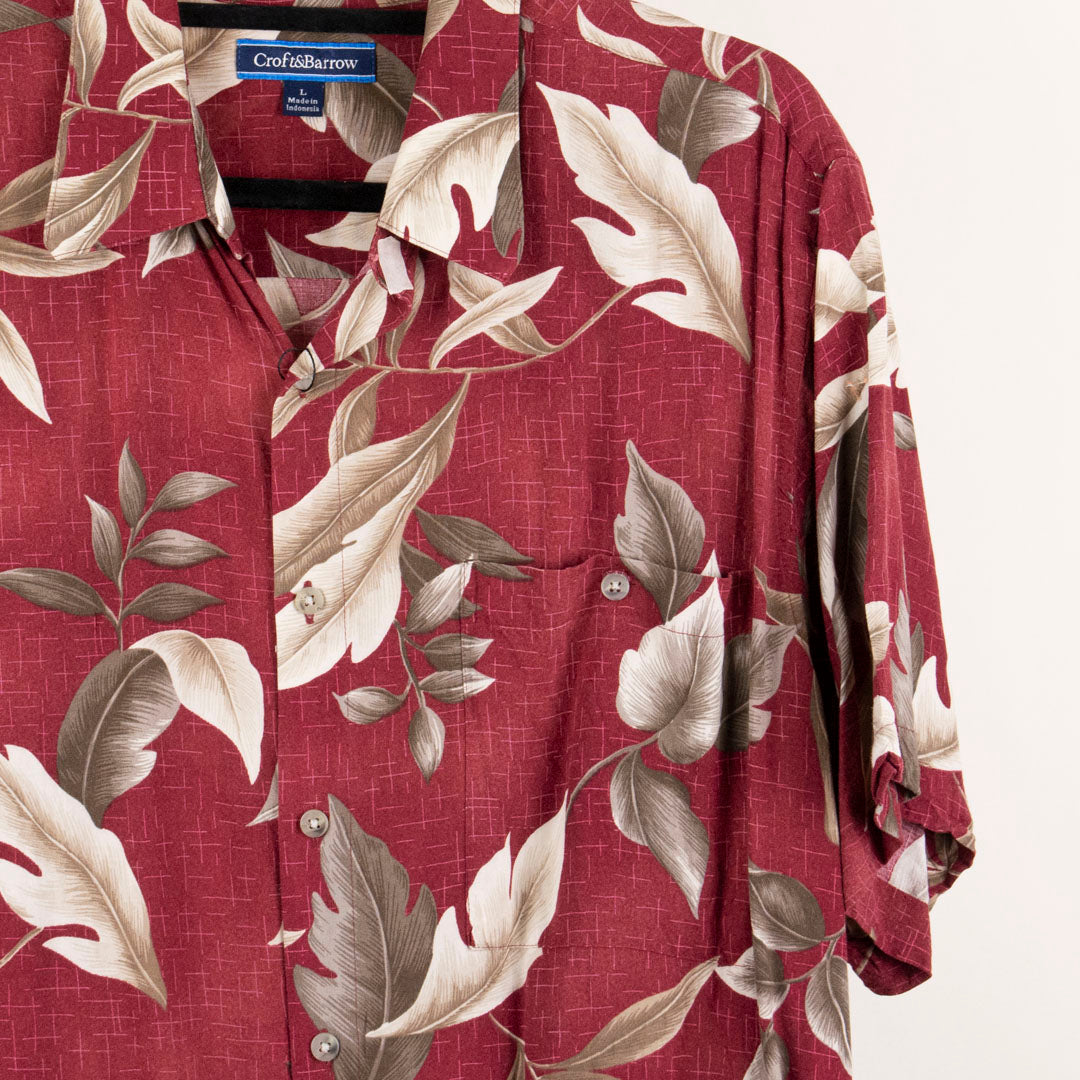 Camisa hawaiana rojo (L) Croft&Barrow