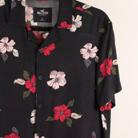 Camisa estampada negro (S) Hollister