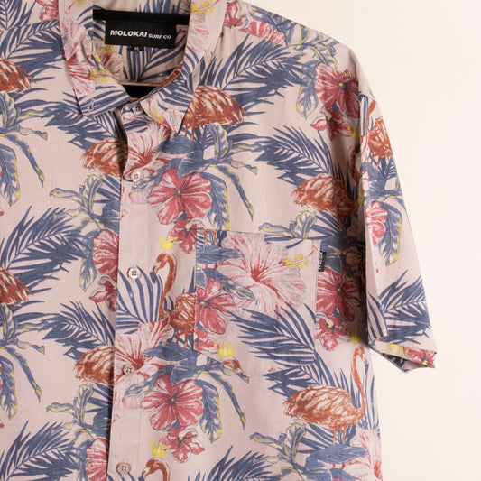 Camisa hawaiana beige (XL) Molokai
