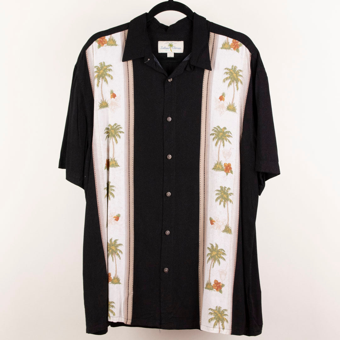 Camisa hawaiana negro (L) Island Shores