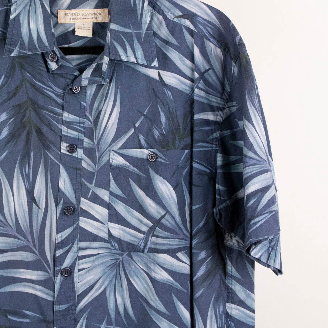 Camisa hawaiana azul (L) Island Republic