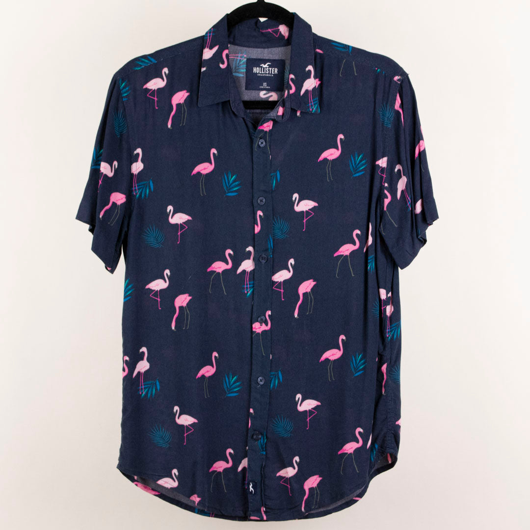 Camisa hawaiana azul (S) Hollister