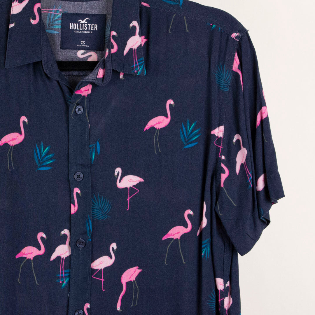Camisa hawaiana azul (S) Hollister