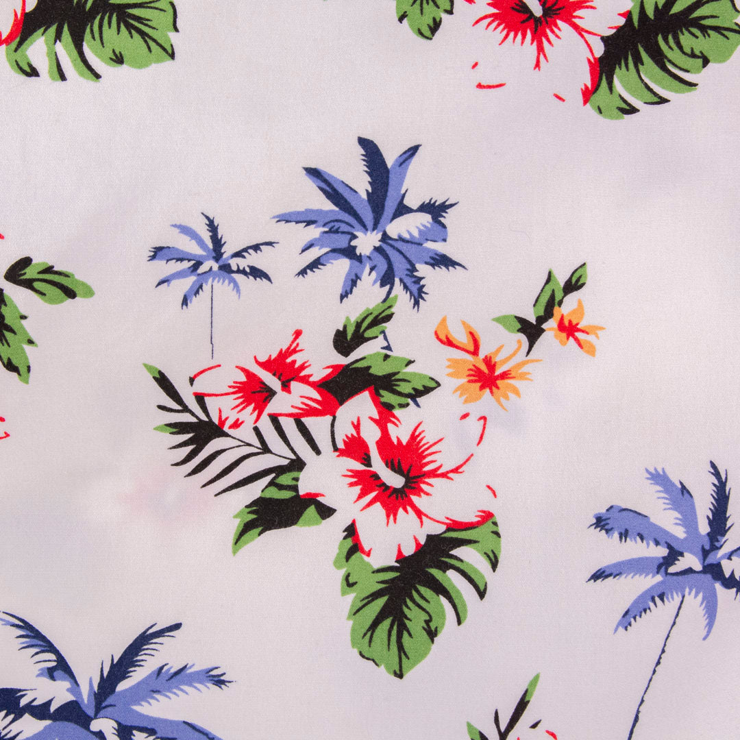 Camisa hawaiana blanca (M) Cactus Man
