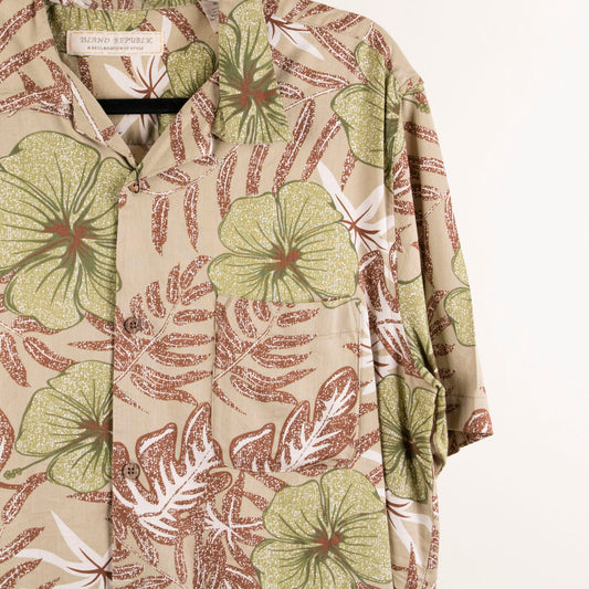 Camisa hawaiana verde (XL) Island Republic