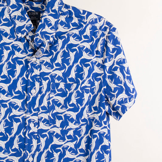 Camisa hawaiana azul (S) J. Crew