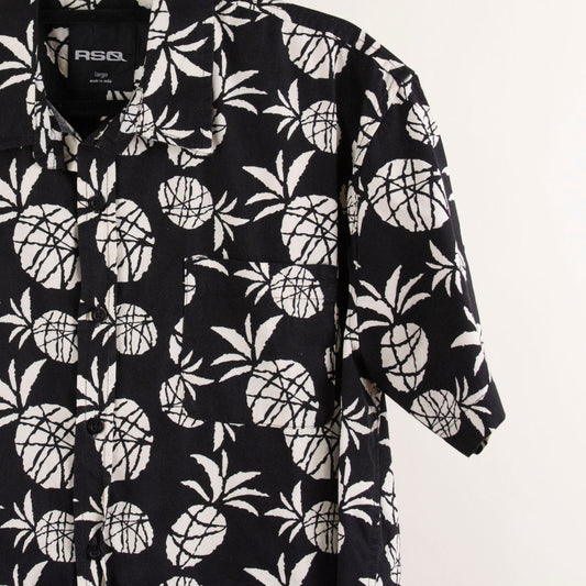 camisa hawaiana negro (L) RSQ