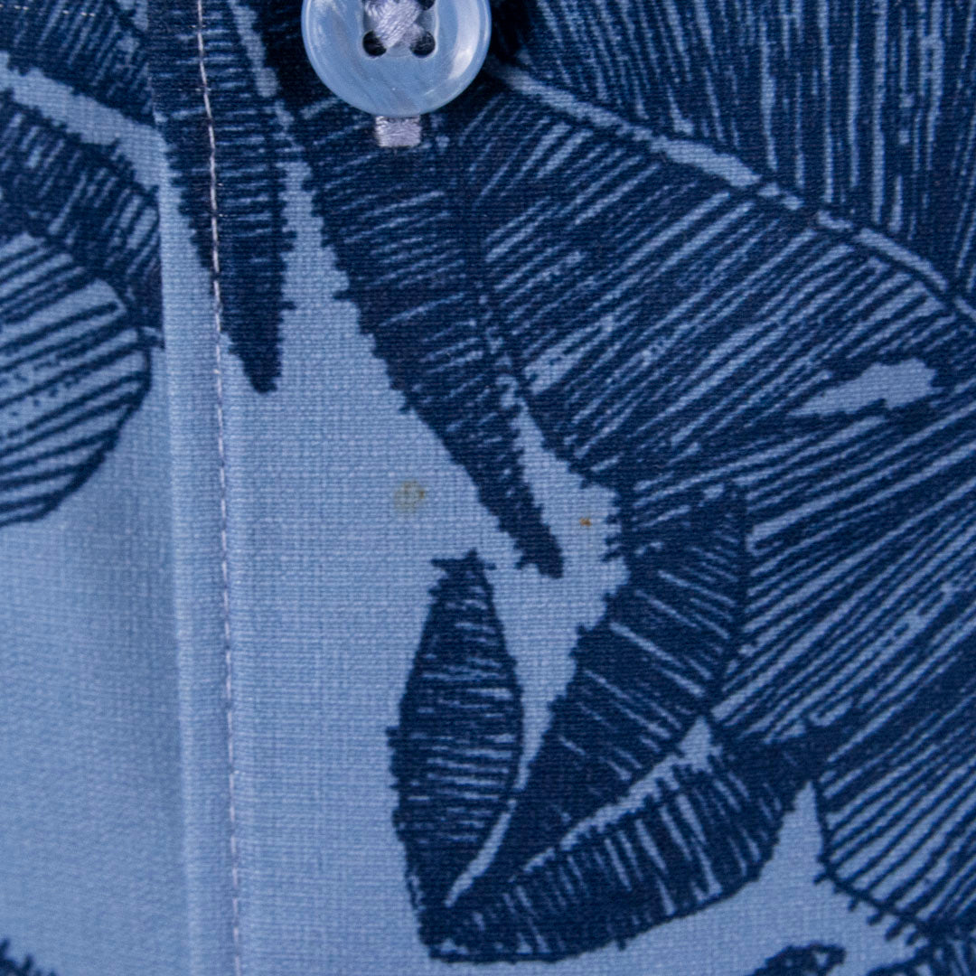 Camisa hawaiana azul (M) Café Luna