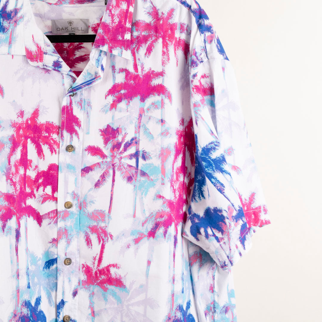Camisa hawaiana blanco (2XL) Oak Hill