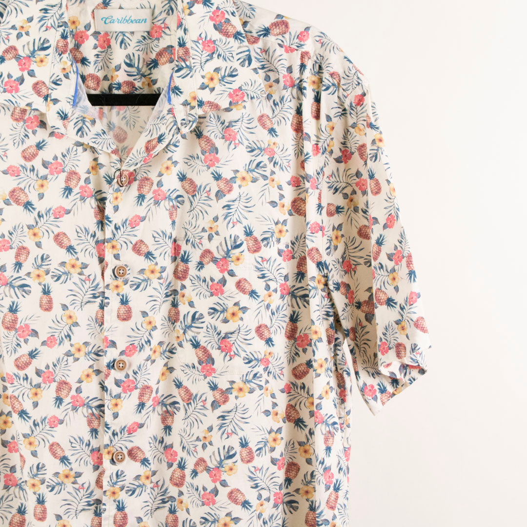Camisa hawaiana beige (L) Caribbean