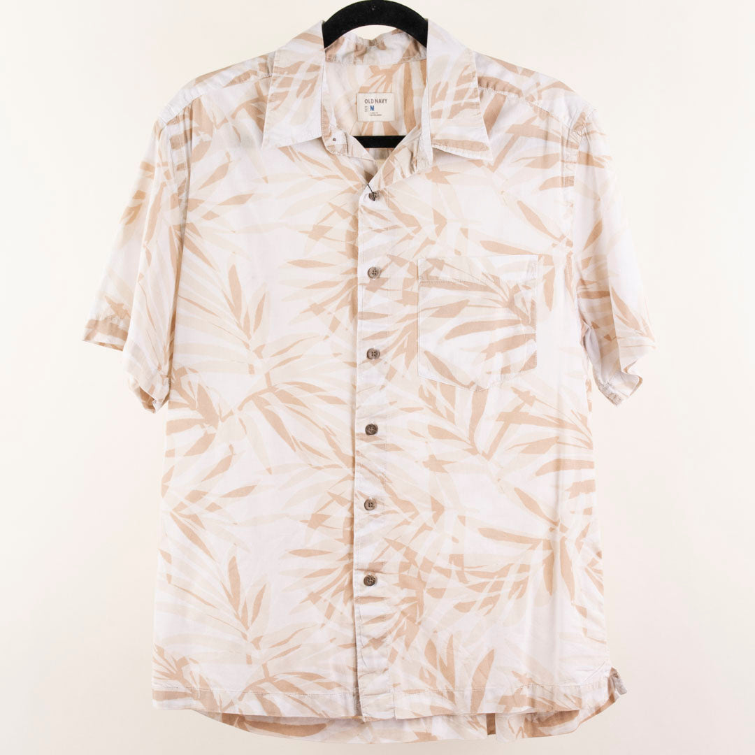 Camisa hawaiana beige (M) Old Navy