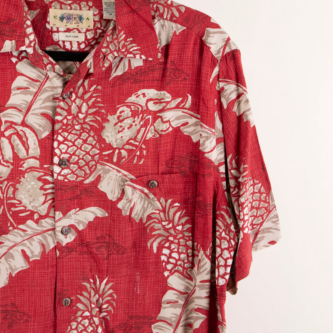 Camisa hawaiana rojo (M) Campia