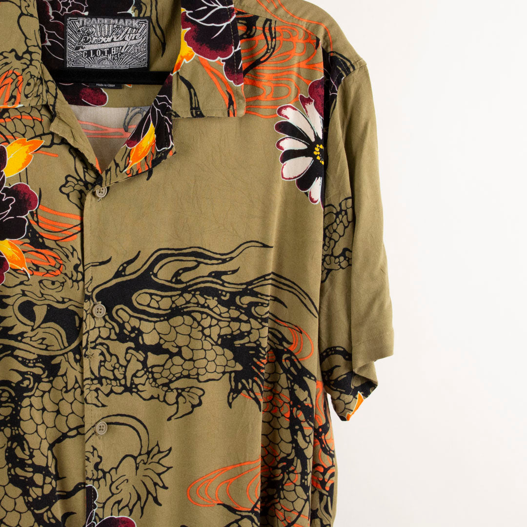 Camisa hawaiana verde (L) Brooklyn Cloth