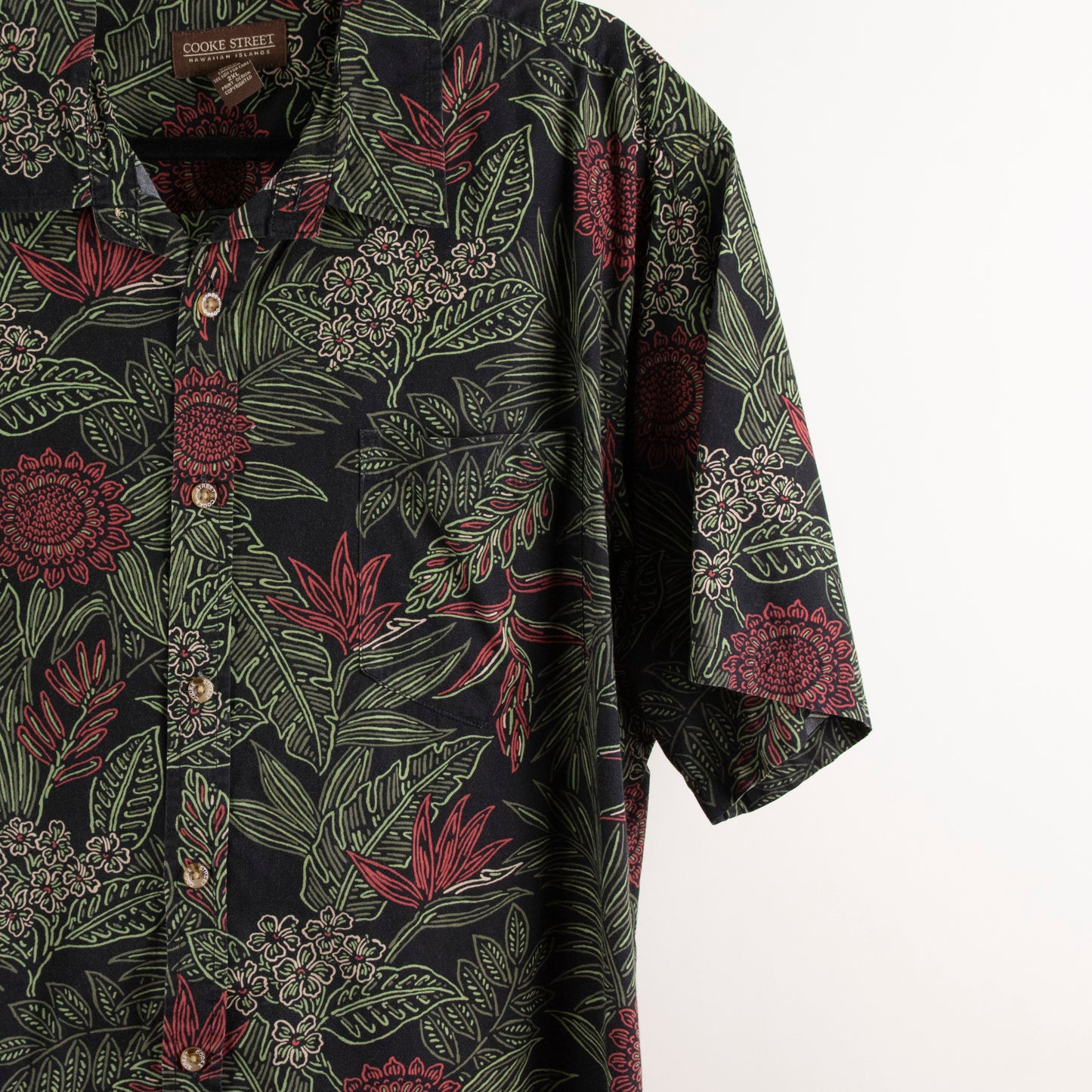 Camisa estampada negro (2XL) Cooke Street
