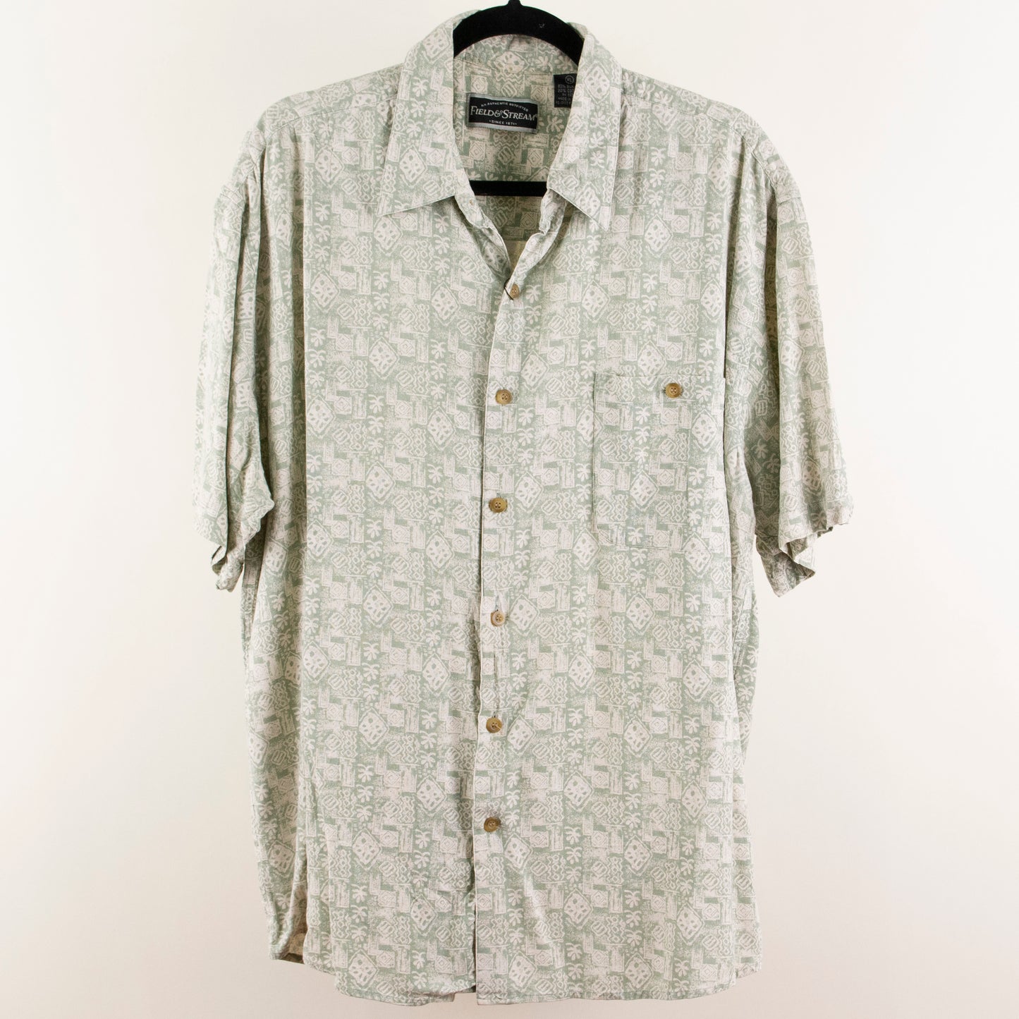 Camisa hawaiana verde (XL) Field & Stream