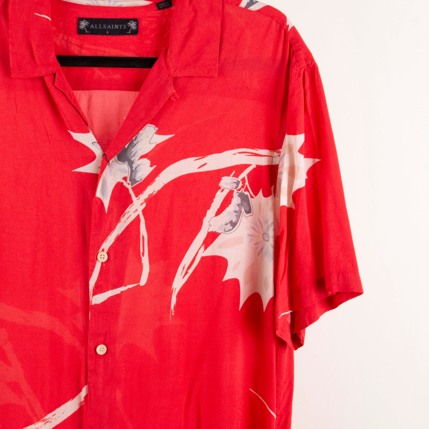 Camisa hawaiana rojo (L) Allsaints