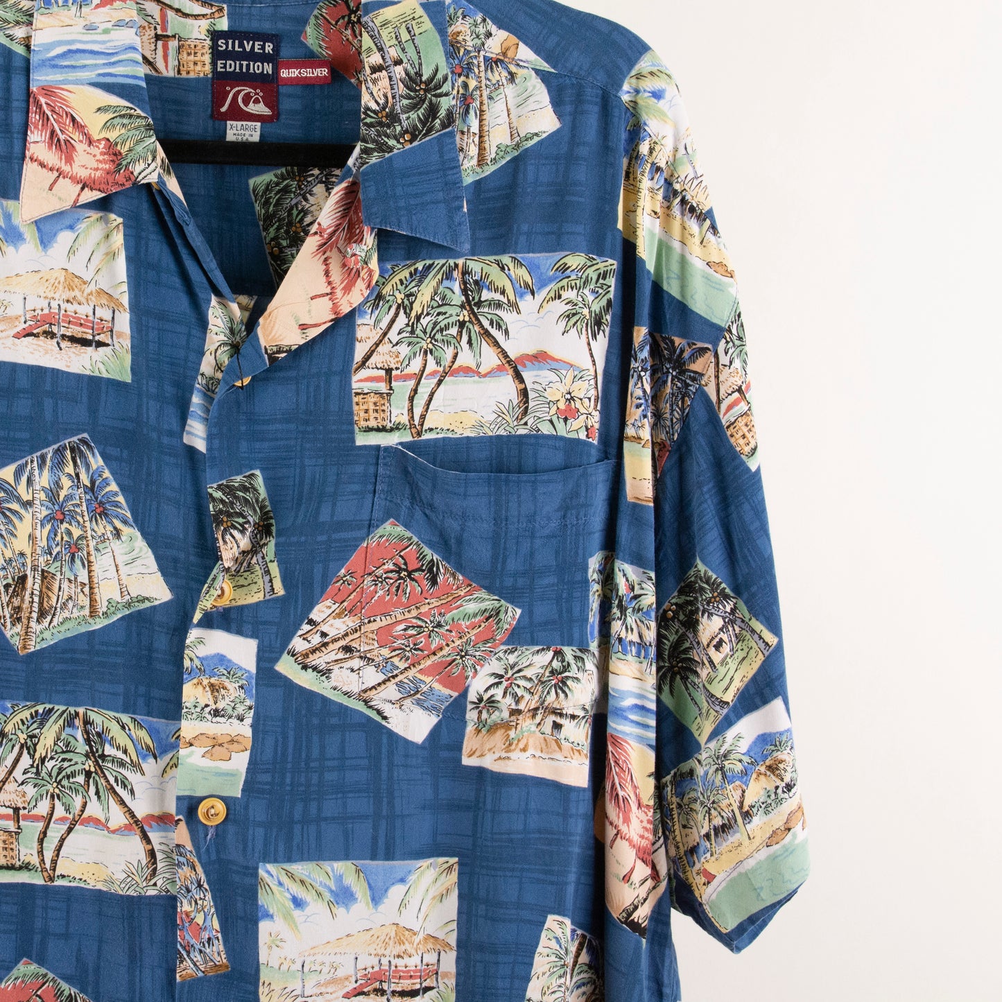 Camisa hawaiana azul (XL) Silver Edition