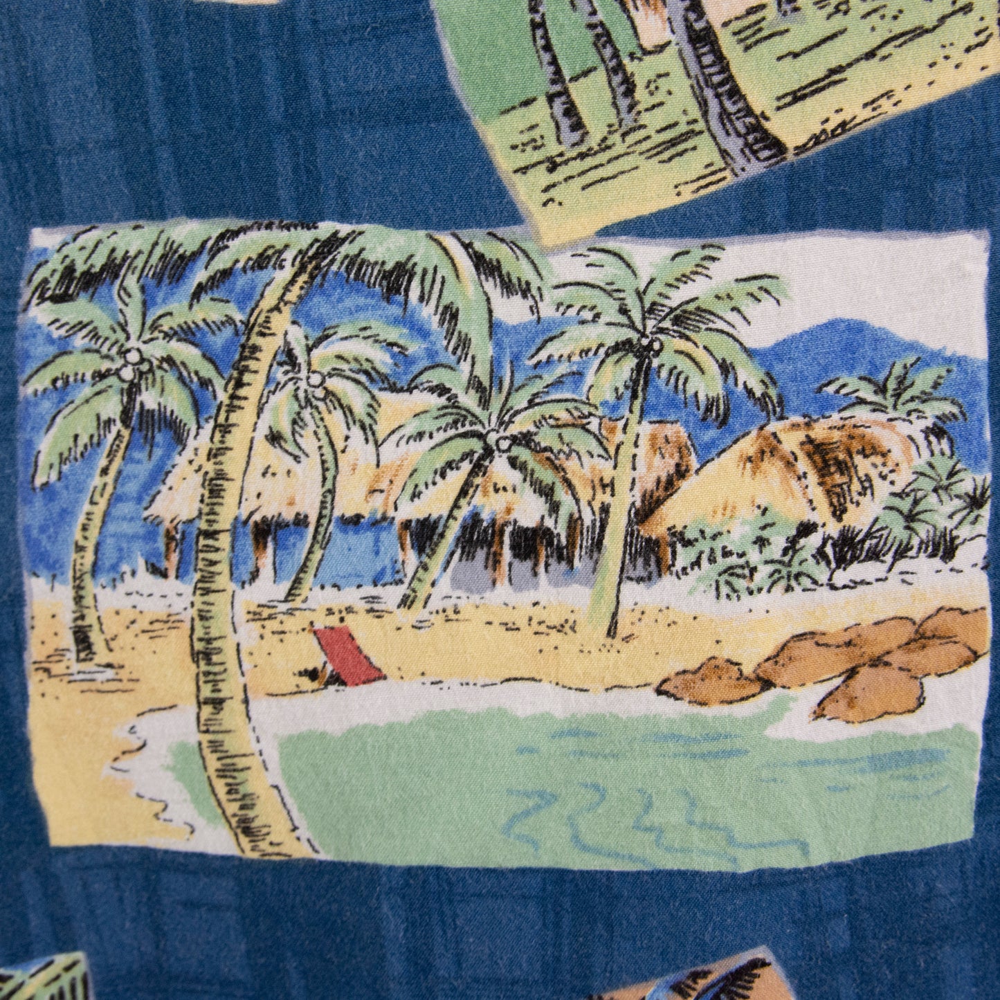 Camisa hawaiana azul (XL) Silver Edition