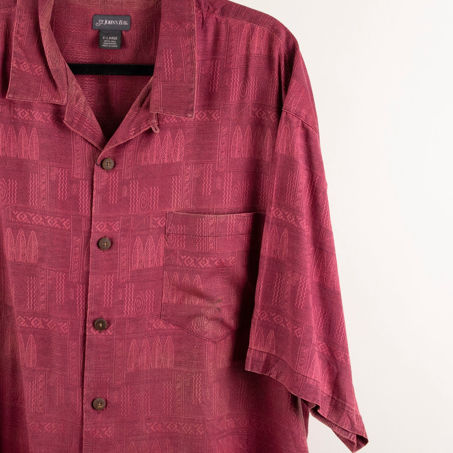 Camisa hawaiana rojo (XL) St. John´s Bay