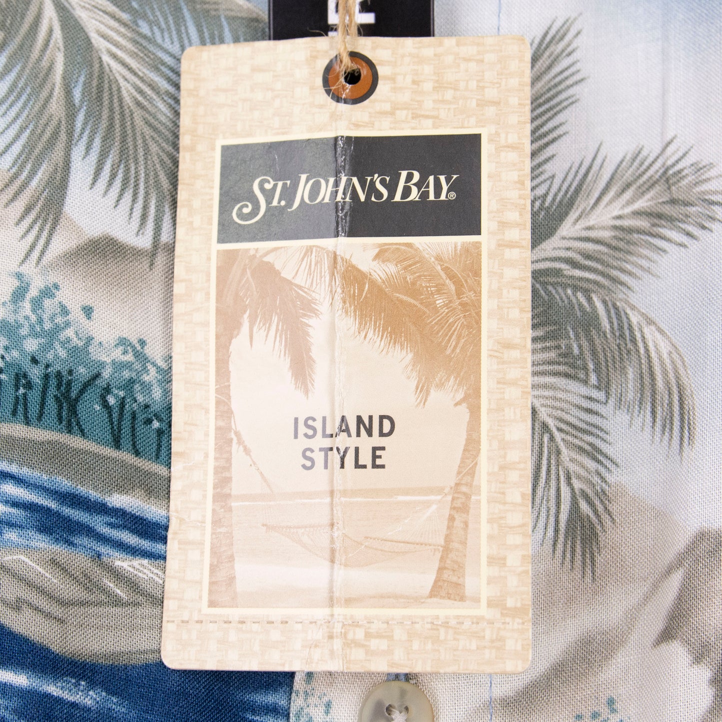 Camisa hawaiana azul (XL) St. Johns. Bay