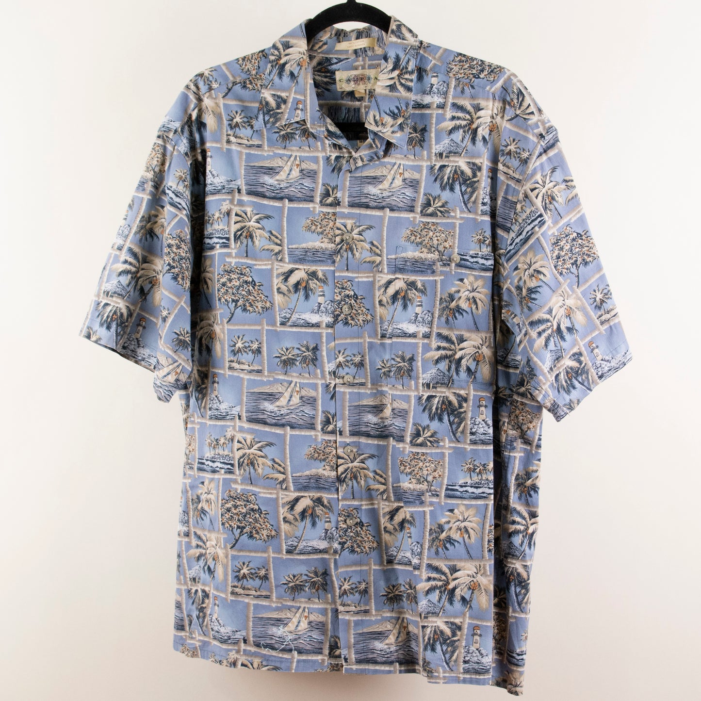 Camisa hawaiana azul (L) Campia