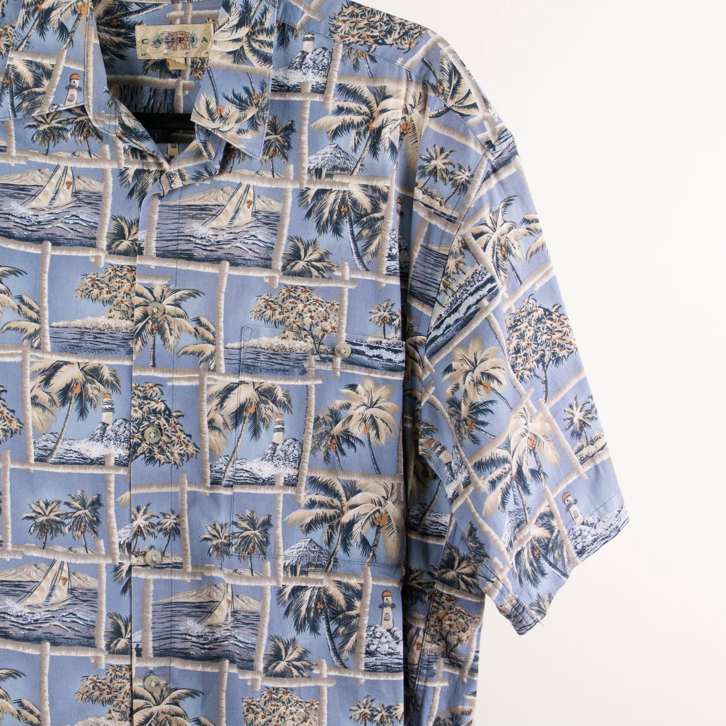 Camisa hawaiana azul (L) Campia