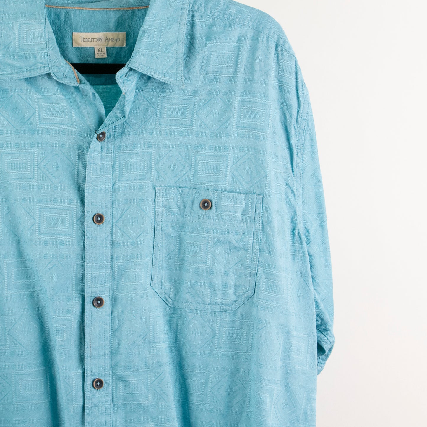 Camisa hawaiana azul (XL) Territory Ahead